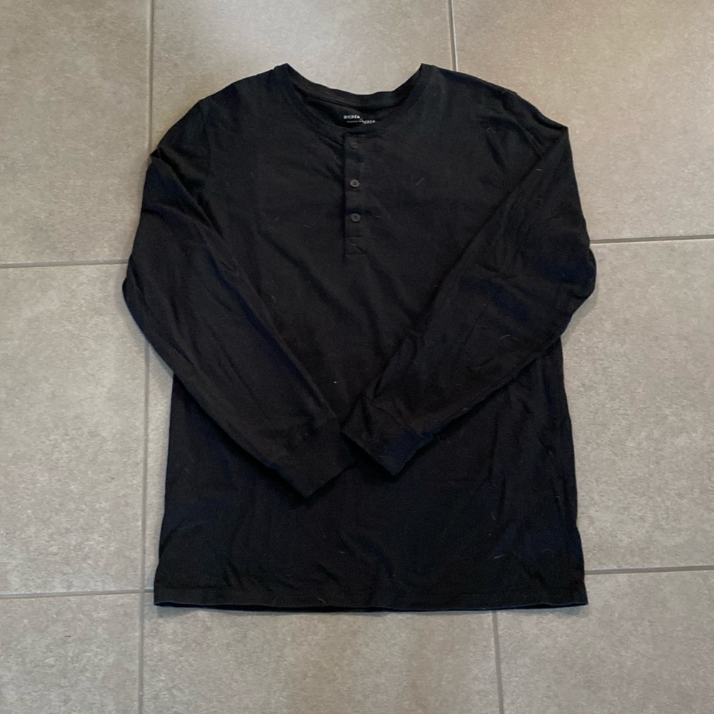 Richer Poorer Black Henley T-shirt